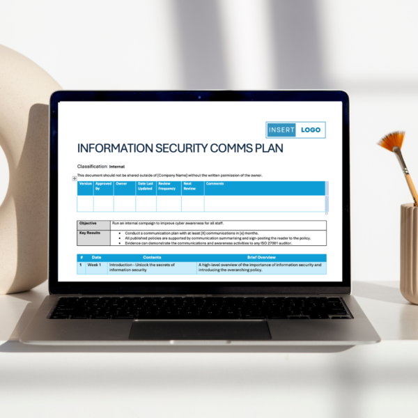 Information Security Communications Plan Word Template | Instant Download | ISO 27001 - Image 2