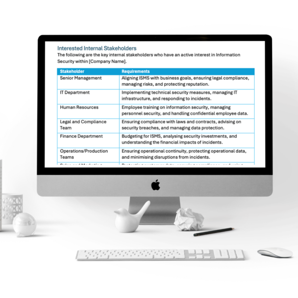 Information Security Management System (ISMS) Scope Word Template - Image 3